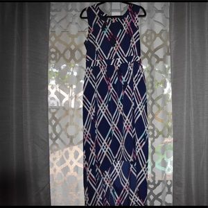 Anthropologie Hi-Lo Patterned Maxi Dress